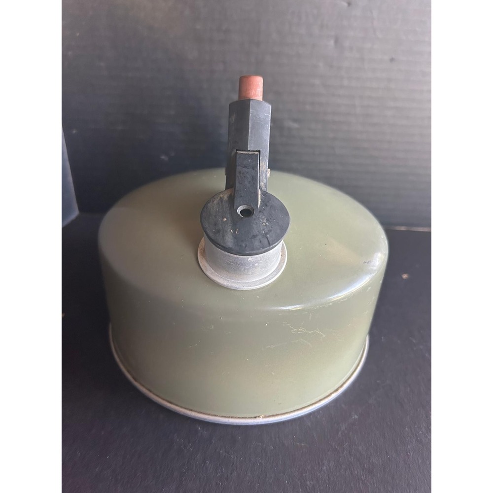 Vintage whistling tea kettle TRIC brand Made in U.S.A. green